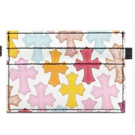 Chrome cross card wallet 💛